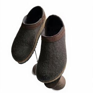 Haflinger Charcoal and Chestnut Slip-On Loafers Bohomein After Ski Comfort